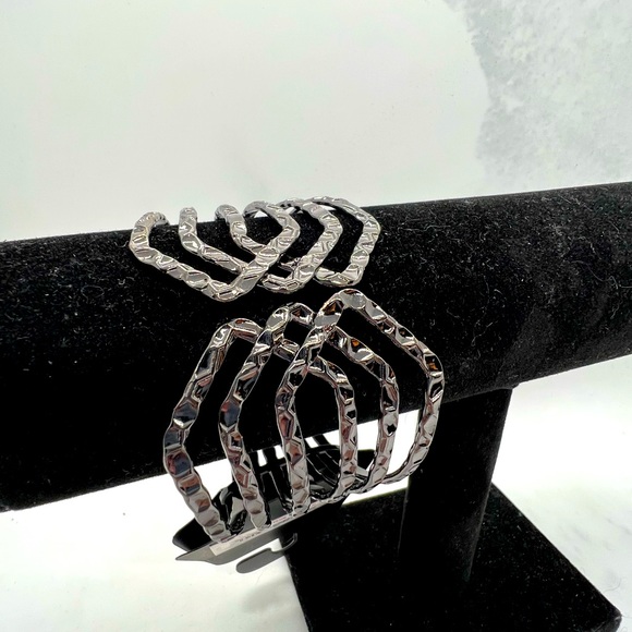 Metal Jewelry - Gunmetal Dimple Cuff Bracelet